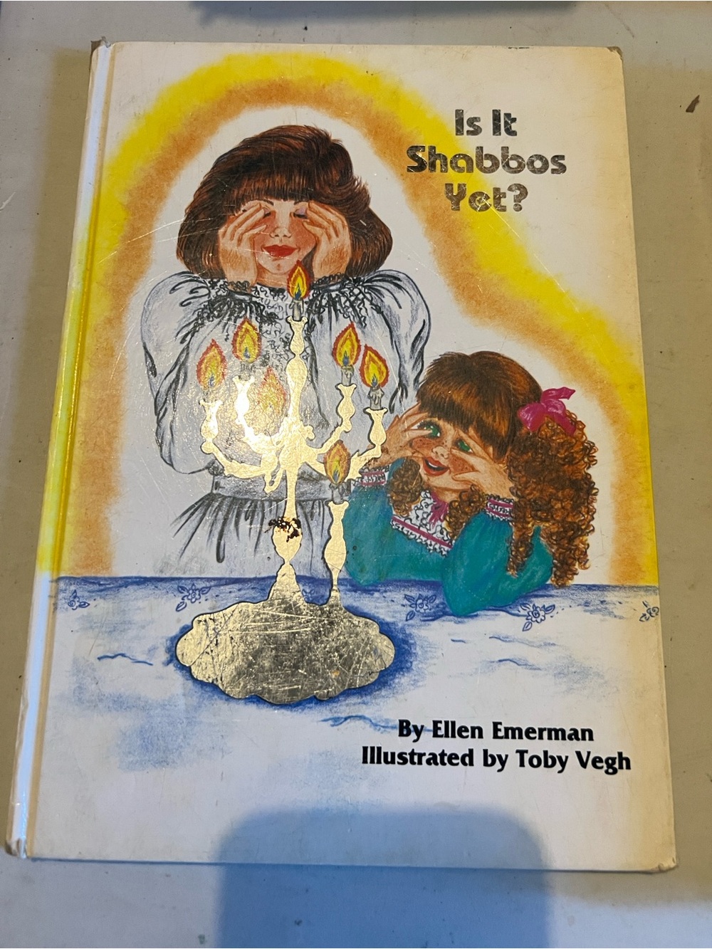 Is It Shabbos Yet? Children's Illustrated Hardcover - Yellow & Teal Cover